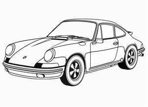 Porsche 911 Coloring Page #17859960