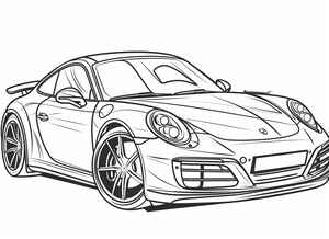 Porsche 911 Coloring Page #2502329243