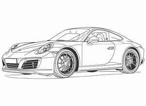 Porsche 911 Coloring Page #269392254
