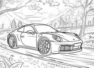 Porsche 911 Coloring Page #29516182