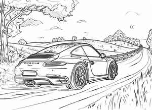 Porsche 911 Coloring Page #3044216236