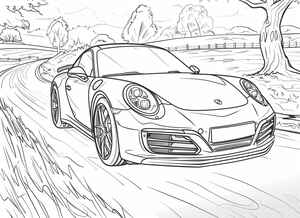 Porsche 911 Coloring Page #36338774