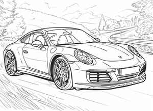 Porsche 911 Coloring Page #707626006