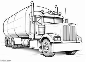 Tanker Truck Coloring Page #1109620642