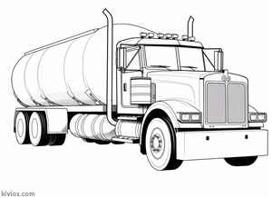 Tanker Truck Coloring Page #1278727745