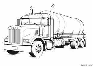 Tanker Truck Coloring Page #1374727555