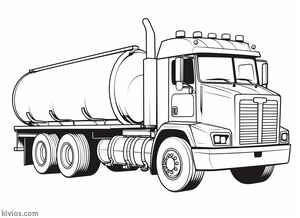 Tanker Truck Coloring Page #1762413652