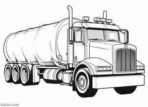 Tanker Truck Coloring Page #184162932