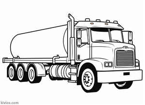 Tanker Truck Coloring Page #2300213897