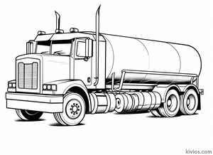 Tanker Truck Coloring Page #2337524992