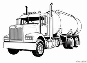 Tanker Truck Coloring Page #2347110632