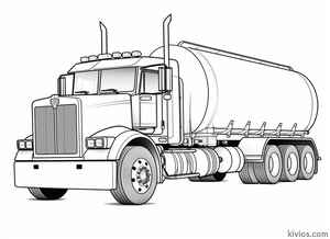 Tanker Truck Coloring Page #256587214