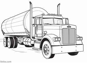 Tanker Truck Coloring Page #2588623693