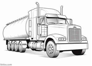 Tanker Truck Coloring Page #260305666