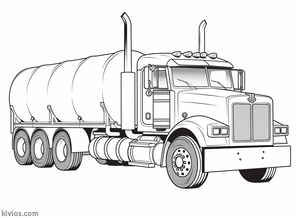 Tanker Truck Coloring Page #2657313449