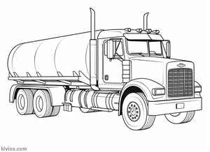 Tanker Truck Coloring Page #2923027862
