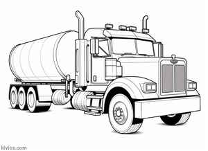 Tanker Truck Coloring Page #3182915430