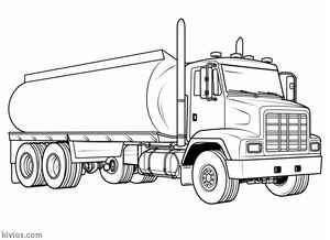 Tanker Truck Coloring Page #321351987