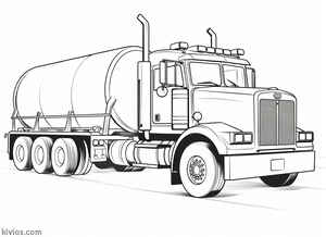 Tanker Truck Coloring Page #399611462