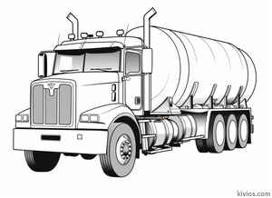 Tanker Truck Coloring Page #622929680