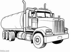 Tanker Truck Coloring Page #681910169