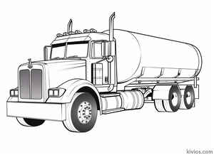 Tanker Truck Coloring Page #7609516