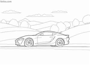 Toyota Supra Coloring Page #10126633
