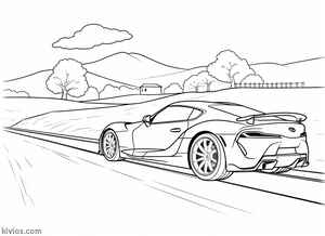 Toyota Supra Coloring Page #12551679