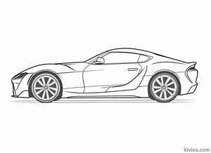 Toyota Supra Coloring Page #1312422758