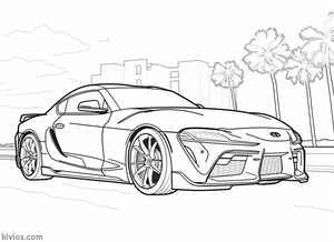 Toyota Supra Coloring Page #1407123812