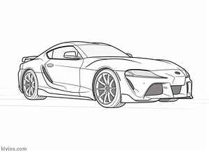 Toyota Supra Coloring Page #1463119156