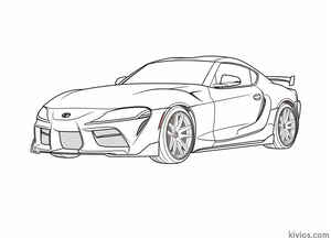 Toyota Supra Coloring Page #1560813635