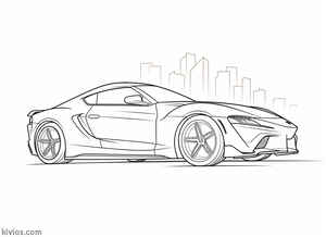 Toyota Supra Coloring Page #1626026668