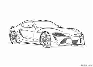 Toyota Supra Coloring Page #1918512305