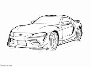 Toyota Supra Coloring Page #1939012759