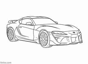 Toyota Supra Coloring Page #2138314748