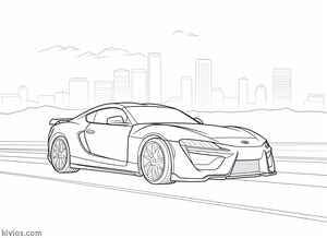 Toyota Supra Coloring Page #2210511270