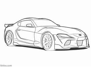 Toyota Supra Coloring Page #2413925077