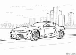 Toyota Supra Coloring Page #248356792