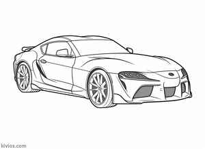 Toyota Supra Coloring Page #261232975