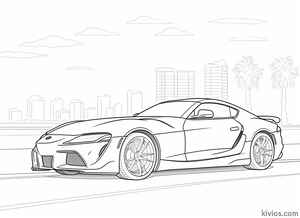 Toyota Supra Coloring Page #261909738