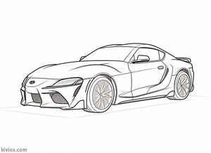 Toyota Supra Coloring Page #2681112298