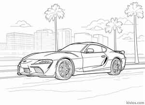 Toyota Supra Coloring Page #2704921384