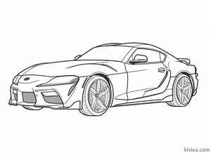 Toyota Supra Coloring Page #2784429482