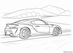Toyota Supra Coloring Page #2936927482