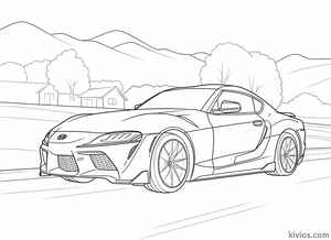 Toyota Supra Coloring Page #3107422903