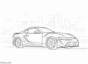 Toyota Supra Coloring Page #3256615304