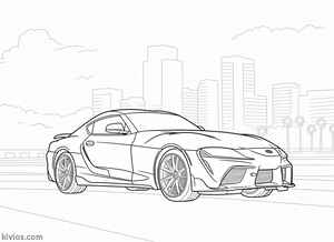 Toyota Supra Coloring Page #348119949