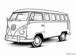 VW Bus Coloring Page #1147519404