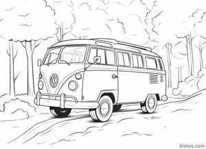VW Bus Coloring Page #1510426978